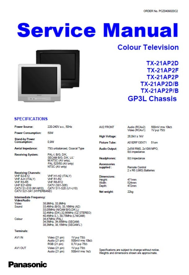 TX-21AP2D, TX-21AP2F, TX-21AP2P, TX-21AP2D-B